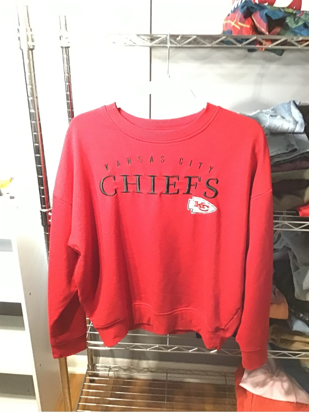Kansas City Chiefs Red Pullover Crewneck Sweatshirt